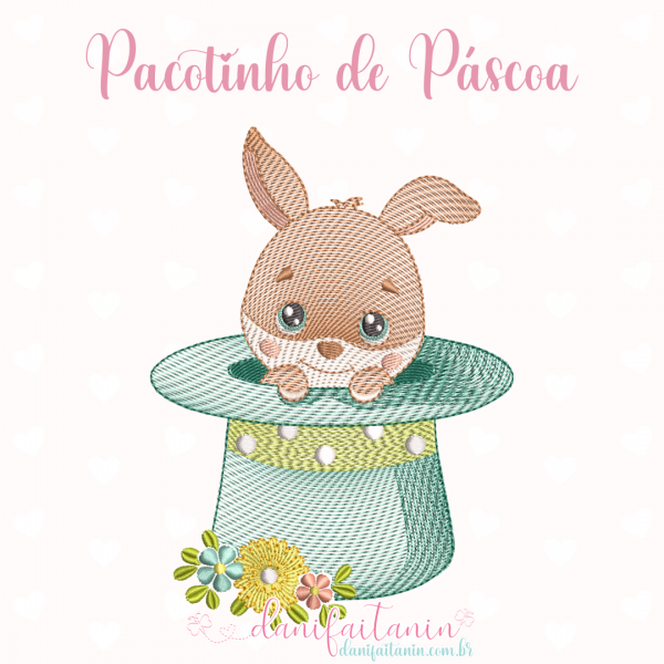PACOTINHO DA MATRIZES DE PÁSCOA DANI FAITANIN - COELHO NA CARTOLA