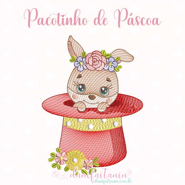 PACOTINHO DA MATRIZES DE PÁSCOA DANI FAITANIN - COELHO NA CARTOLA