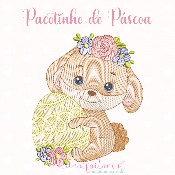 PACOTINHO DA MATRIZES DE PÁSCOA DANI FAITANIN - COELHA COM OVOS DE PÁSCOA