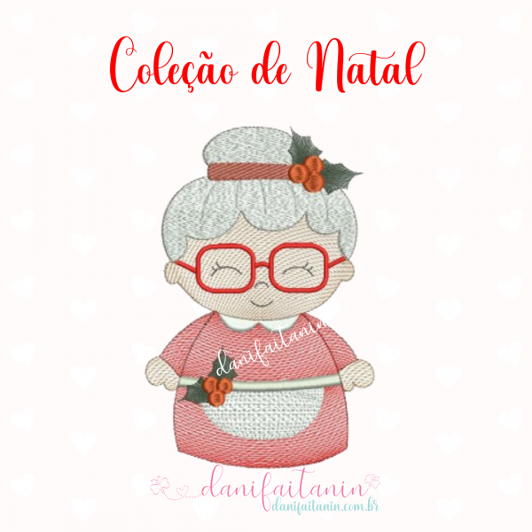 MATRIZ DE BORDADO NATAL EXCLUSIVA DANI FAITANIN COM RENA, PAPAI NOEL, MAMÃE NOEL, BONECO DE GENGIBRE, PINGUIM, BONECO DE NEVE ARVORE DE NATAL