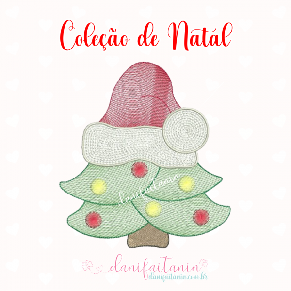 MATRIZ DE BORDADO NATAL EXCLUSIVA DANI FAITANIN COM RENA, PAPAI NOEL, MAMÃE NOEL, BONECO DE GENGIBRE, PINGUIM, BONECO DE NEVE ARVORE DE NATAL