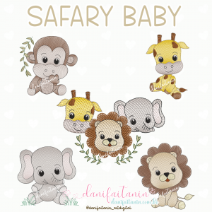 matrizes de bordados safari baby