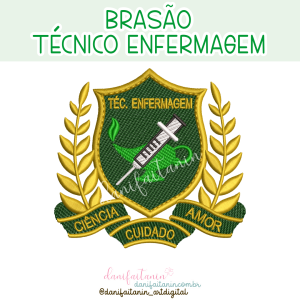 BRASÃO DE BORDADO TÉCNICO EM ENFERMAGEM
